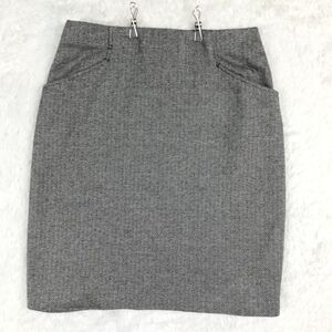 Max Studio Womens Skirt Pencil Herringbone Above Knee Preppy Academia XS